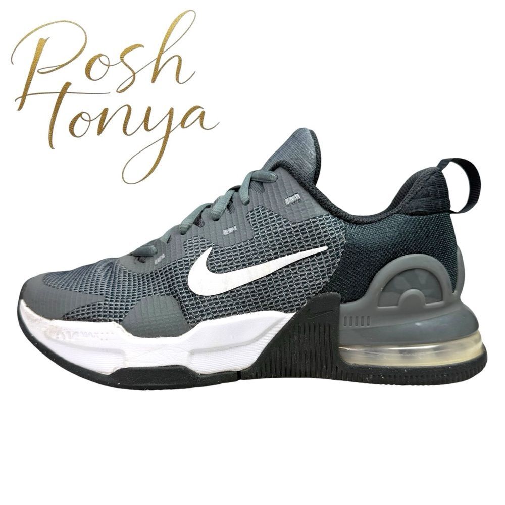 Nike Air Max Alpha 5 Athletic Sneakers Smoke Gray White Size 6 Sporty Streetwear